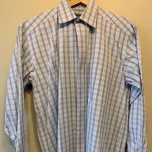 Johnson & Murphy Premium Gingham Dress Shirt
